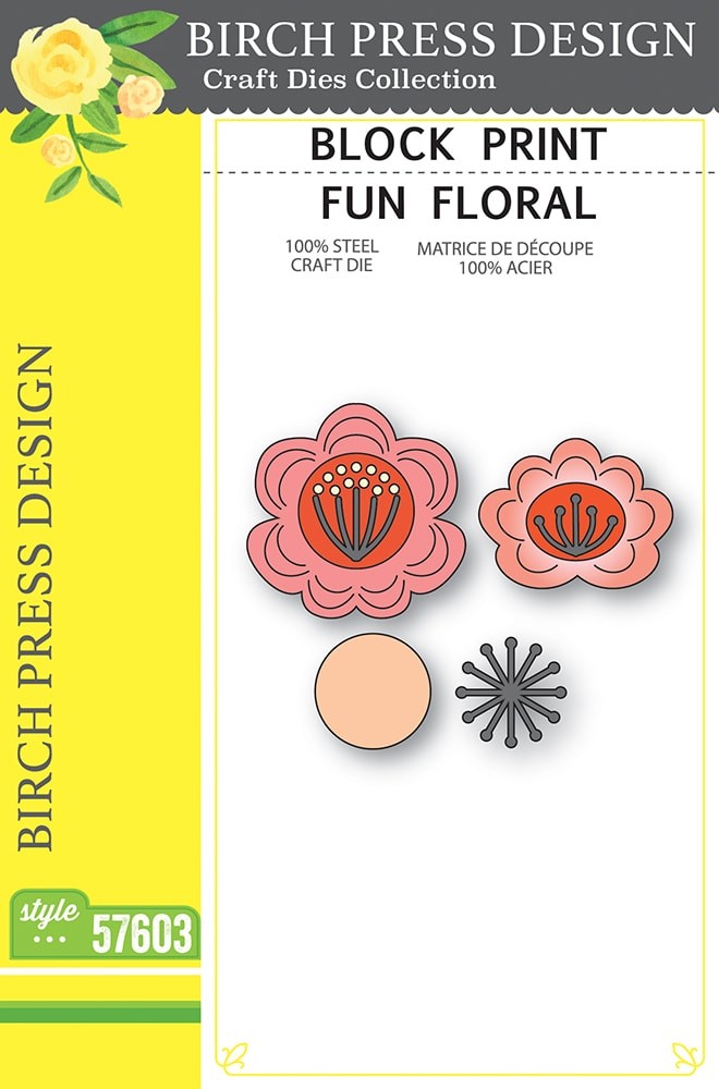 Birch Press Stanzschablone - 57603 Block Print Fun Floral