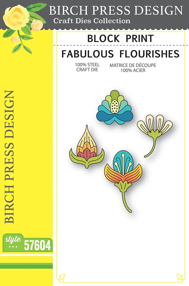 Birch Press Stanzschablone - 57604 Block Print Fabulous Flourishes