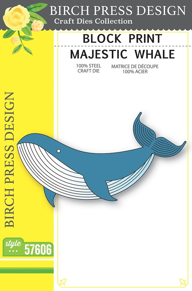 Birch Press Stanzschablone - 57606 Block Print Majestic Whale