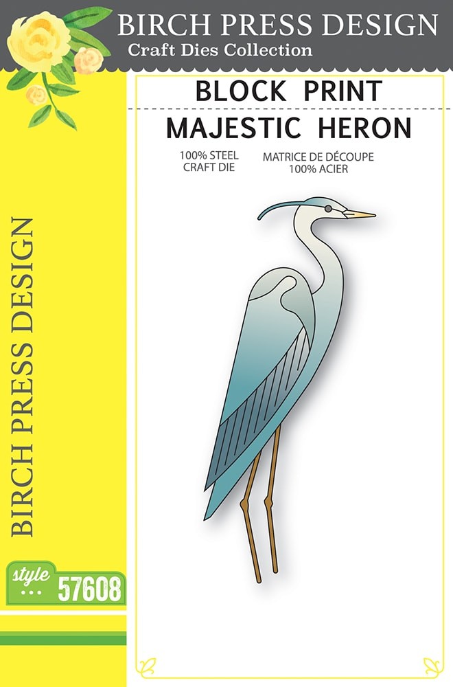 Birch Press Stanzschablone - 57608 Block Print Majestic Heron