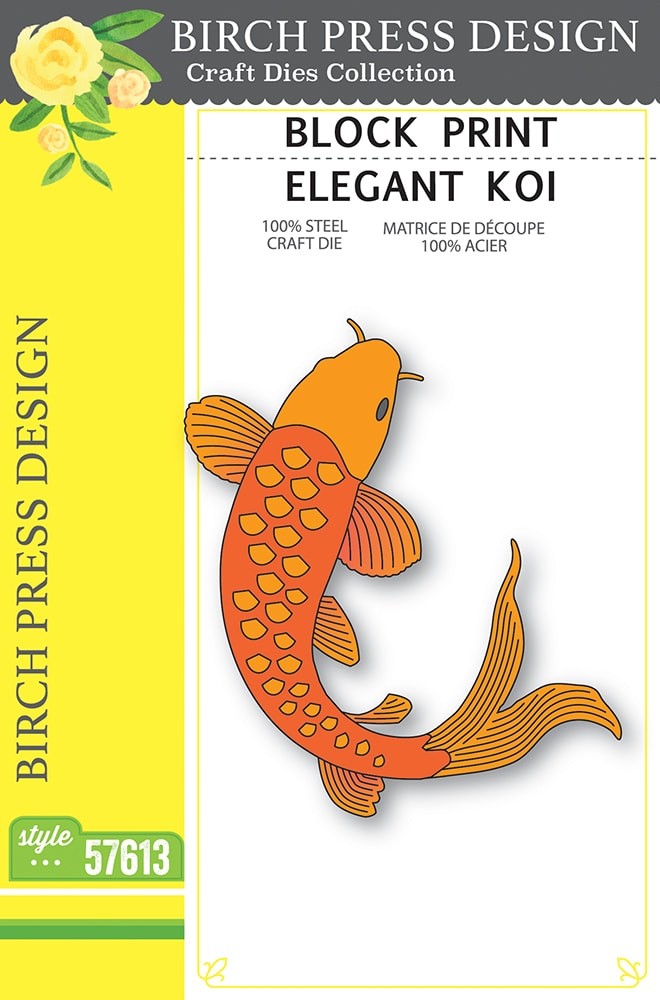 Birch Press Stanzschablone - 57613 Block Print Elegant Koi