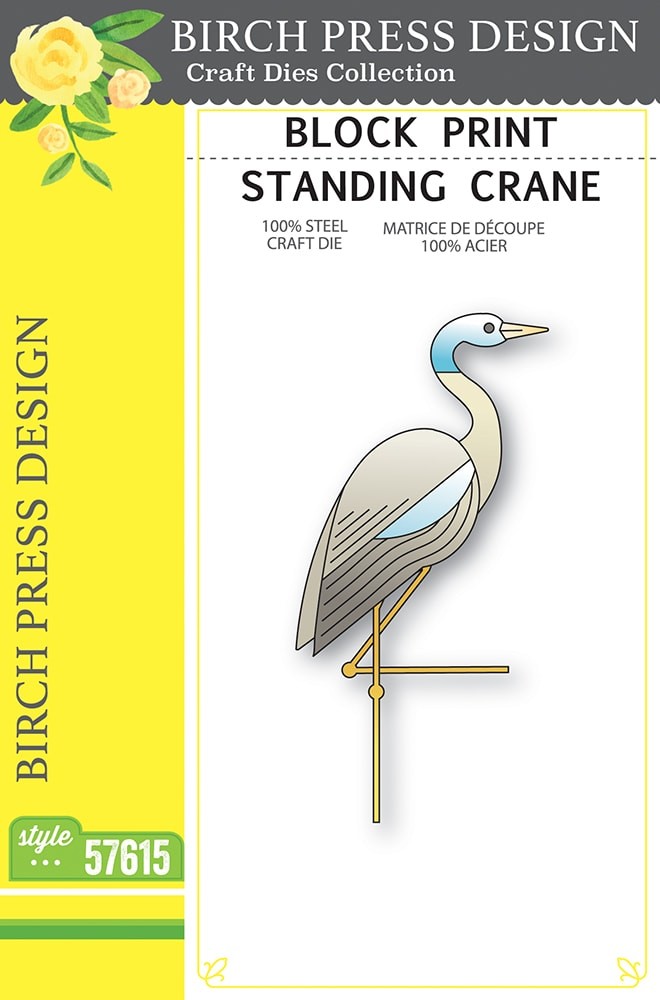 Birch Press Stanzschablone - 57615 Block Print Standing Crane