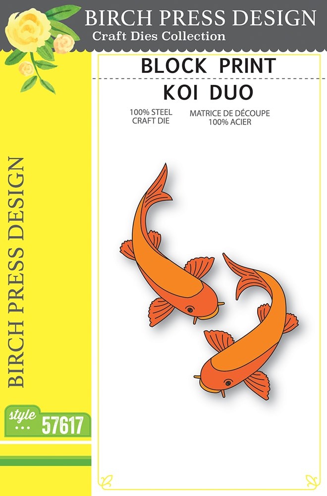 Birch Press Stanzschablone - 57617 Block Print Koi Duo