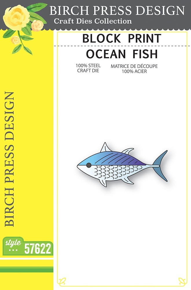 Birch Press Stanzschablone - 57622 Block Print Ocean Fish