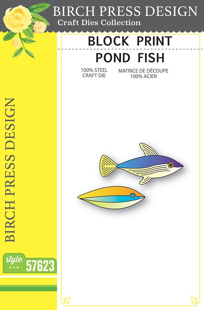 Birch Press Stanzschablone - 57623 Block Print Pond Fish