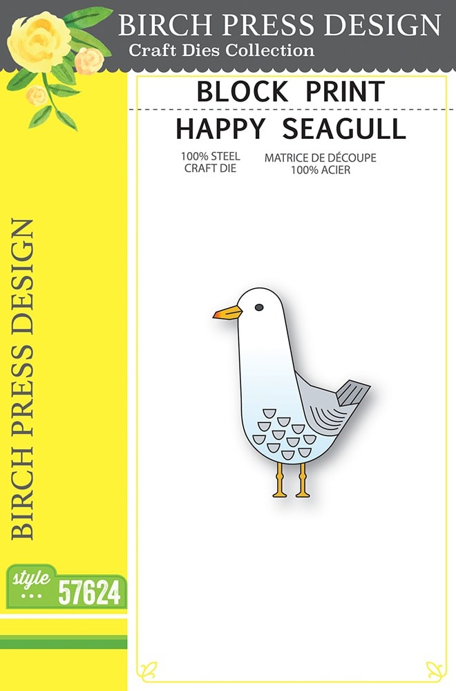 Birch Press Stanzschablone - 57624 Block Print Happy Seagull