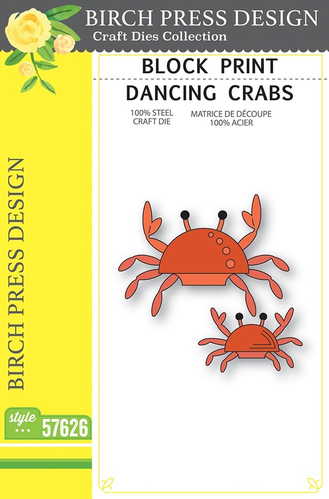Birch Press Stanzschablone - 57626 Block Print Dancing Crabs