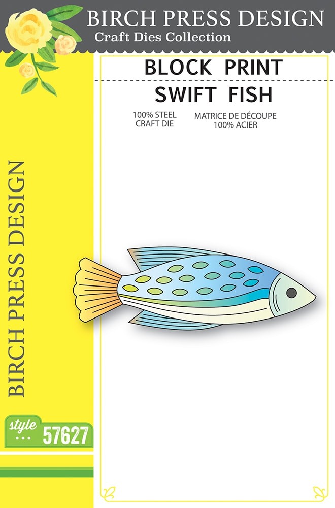 Birch Press Stanzschablone - 57627 Block Print Swift Fish