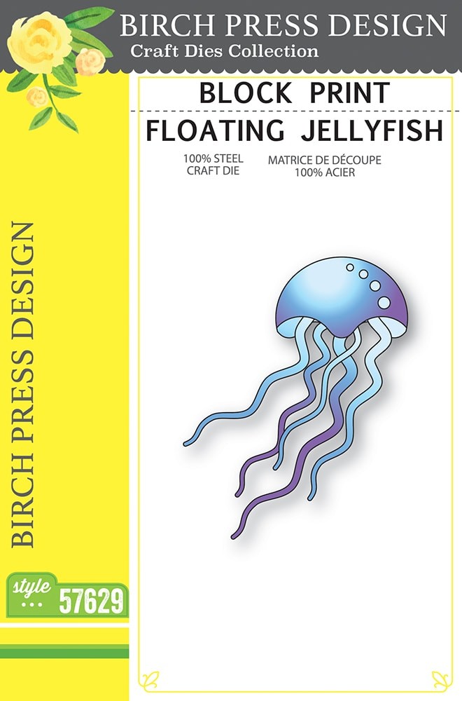 Birch Press Stanzschablone - 57629 Block Print Floating Jellyfish