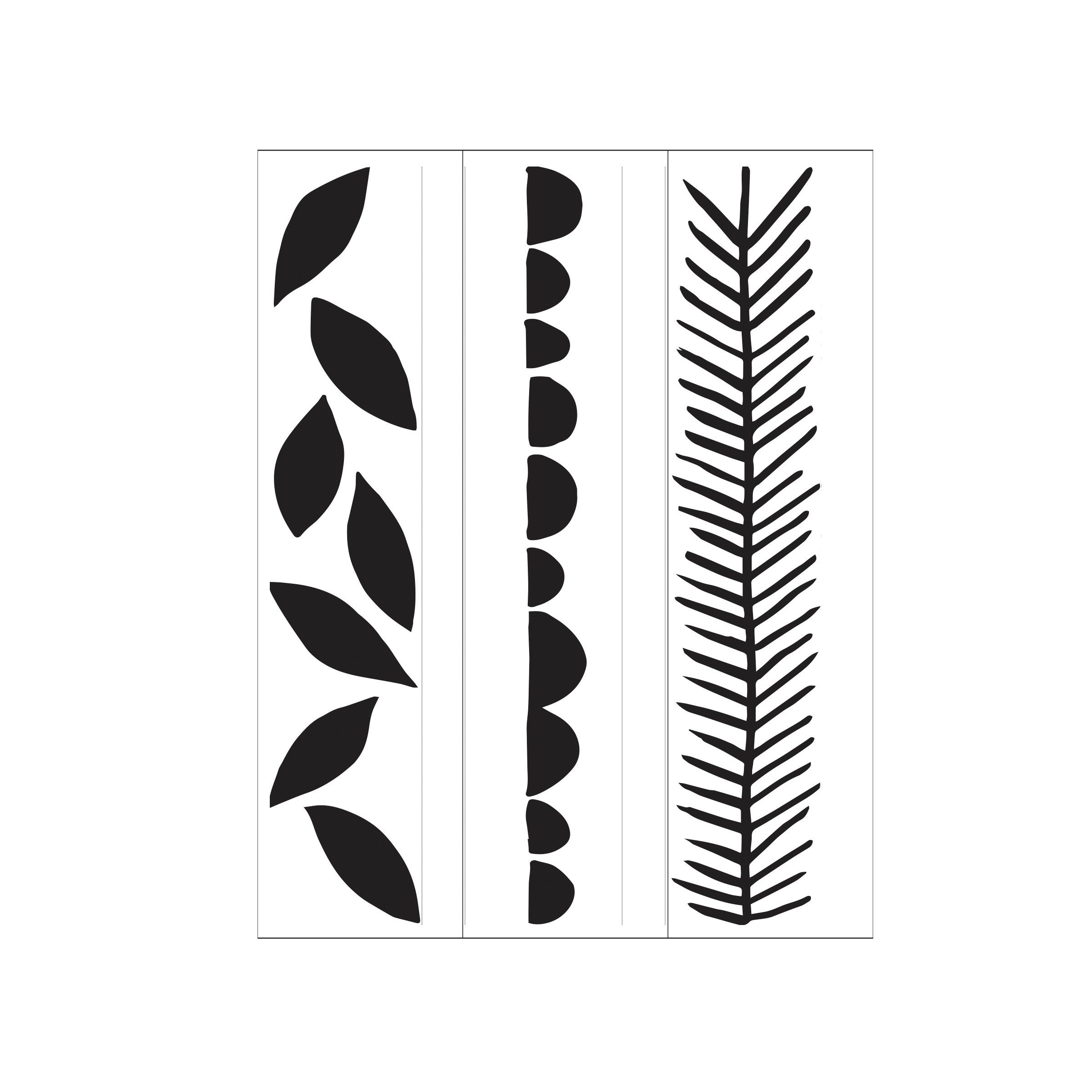 Darice Rand-Prägeschablonen - Vertical Leaves