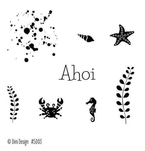 Dini Designs Mini Clear Stamps - Ahoi 1