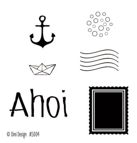 Dini Designs Mini Clear Stamps - Ahoi 2