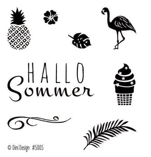 Dini Designs Mini Clear Stamps - Sommer