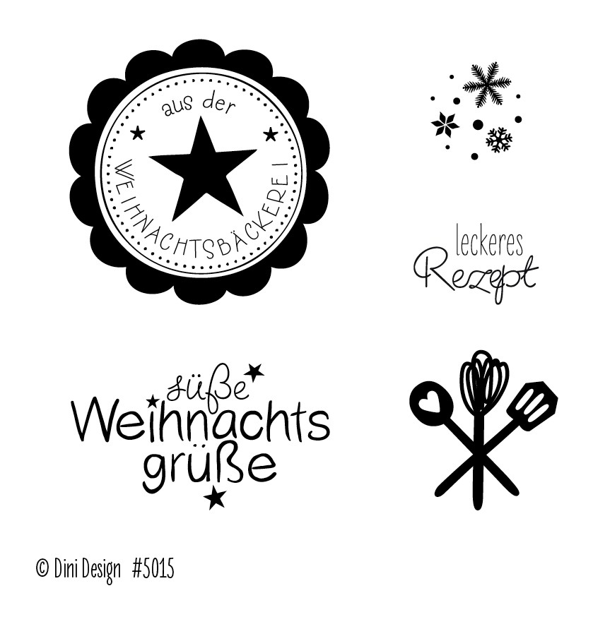 Dini Designs Mini Clear Stamps - Weihnachtsbäckerei