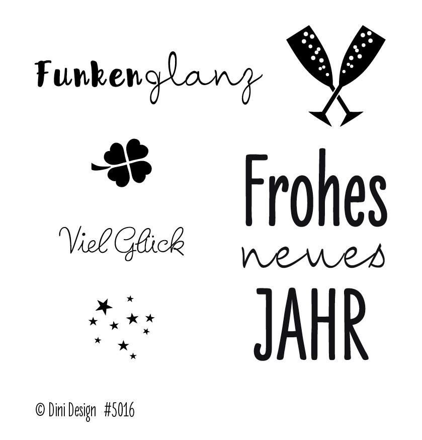 Dini Designs Mini Clear Stamps - Silvester