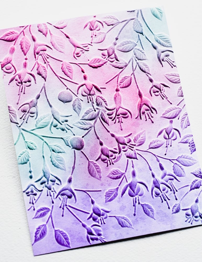 Memory Box 3D Prägeschablone - EF1046 Fuchsia Cascade + Stanzschablone