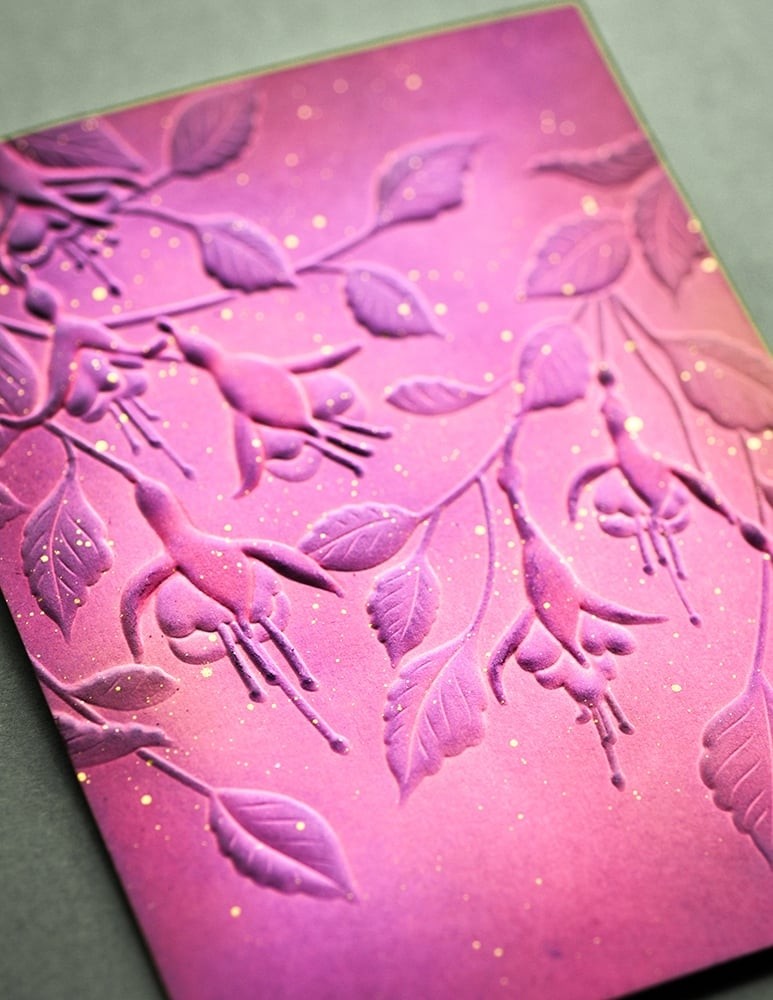 Memory Box 3D Prägeschablone - EF1047 Fabulous Fuchsia + 3 Stanzschablonen