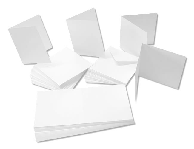 Cardpack 50 Karten und Umschläge weiß - A6 / C6