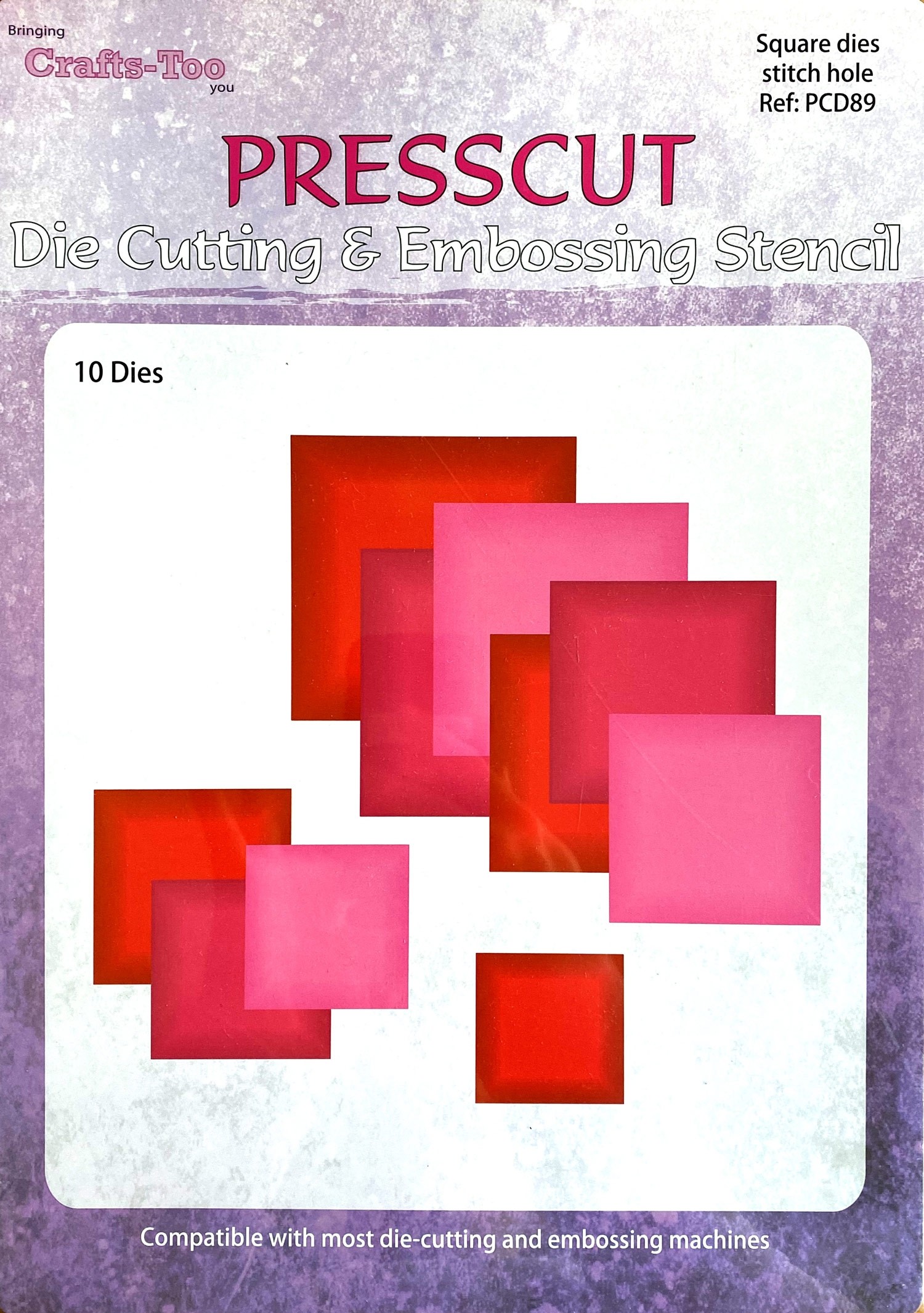 Crafts Too Presscut Stanzschablonen - Riesige Quadrate