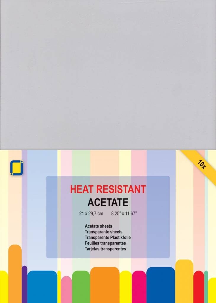 Klare hitzeresistente Acetat-/Windrad-Folie A4 (10 Bogen)