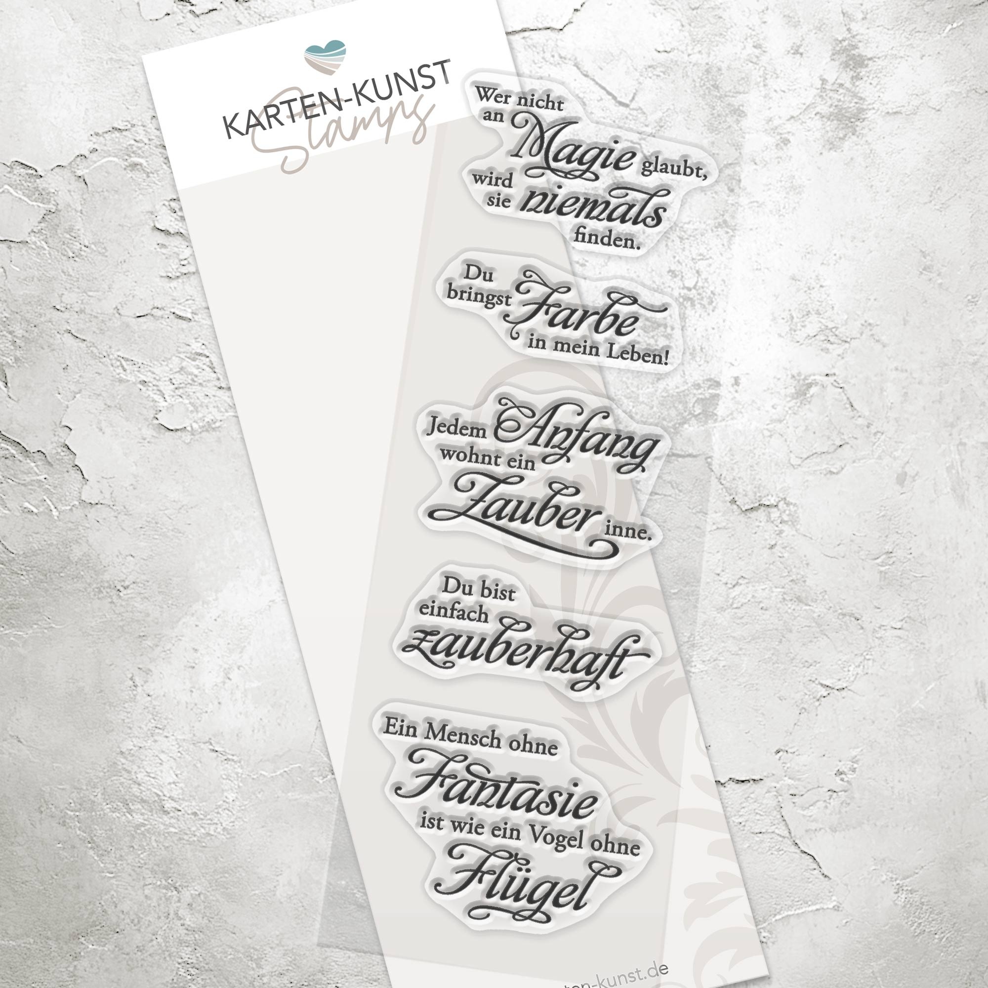 Karten-Kunst Clear Stamps KK-0025 - Weise Worte „Magie“