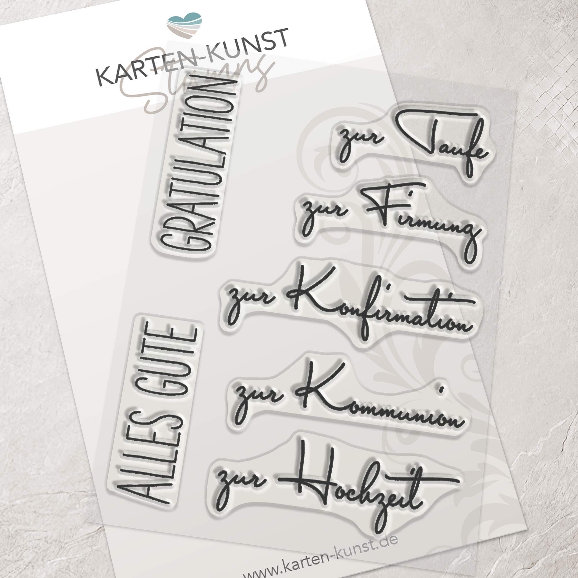 Stempel Taufe, Konfirmation, Kommunion, Firmung und Hochzeit Clear Stamps KK-0035 Kirchliche Feste & Glückwünsche Deutsche Textstempel