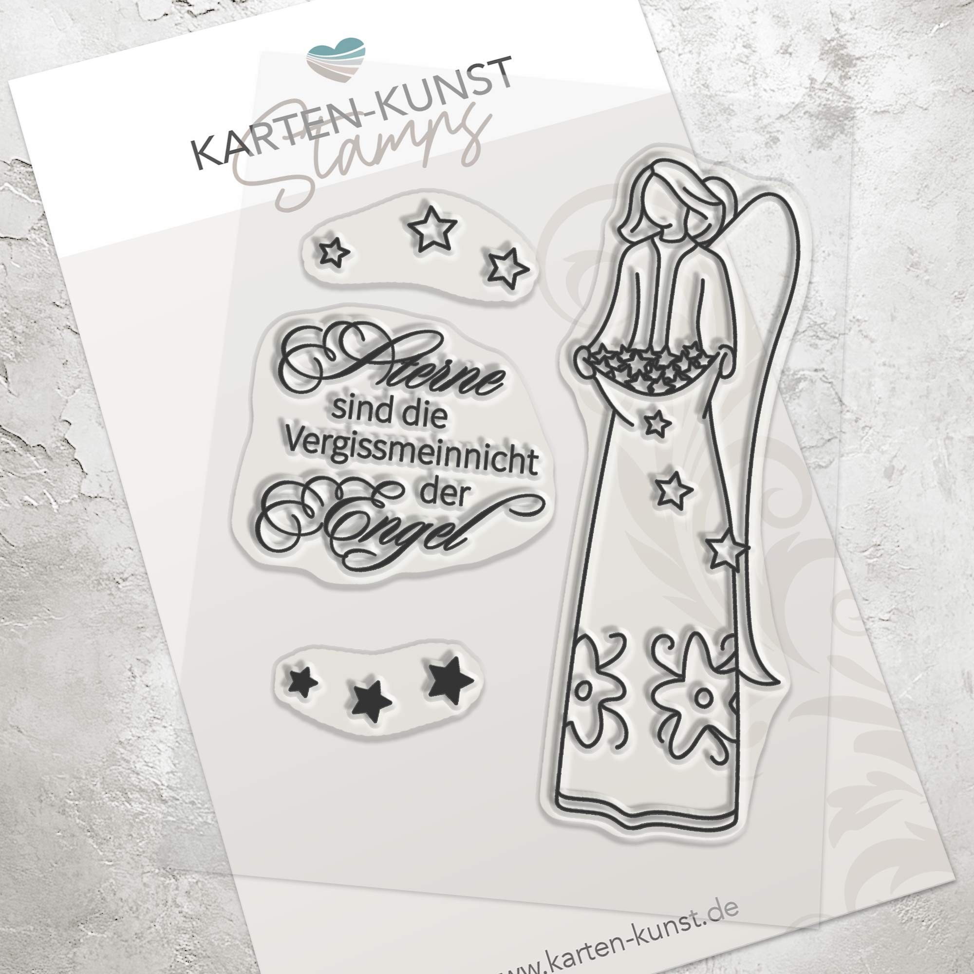 Karten-Kunst Clear Stamp Set - Sternen-Engel
