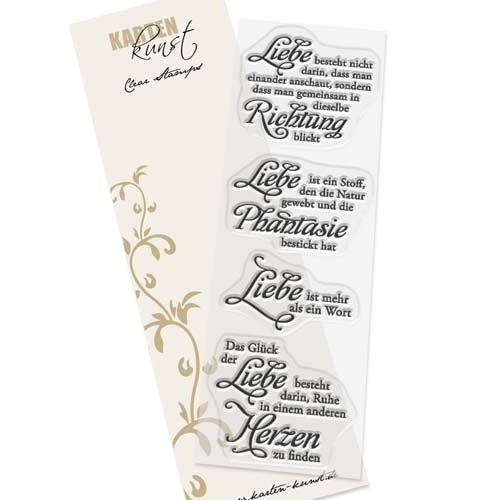 Karten-Kunst Clear Stamp Set - Weise Worte "Liebe"