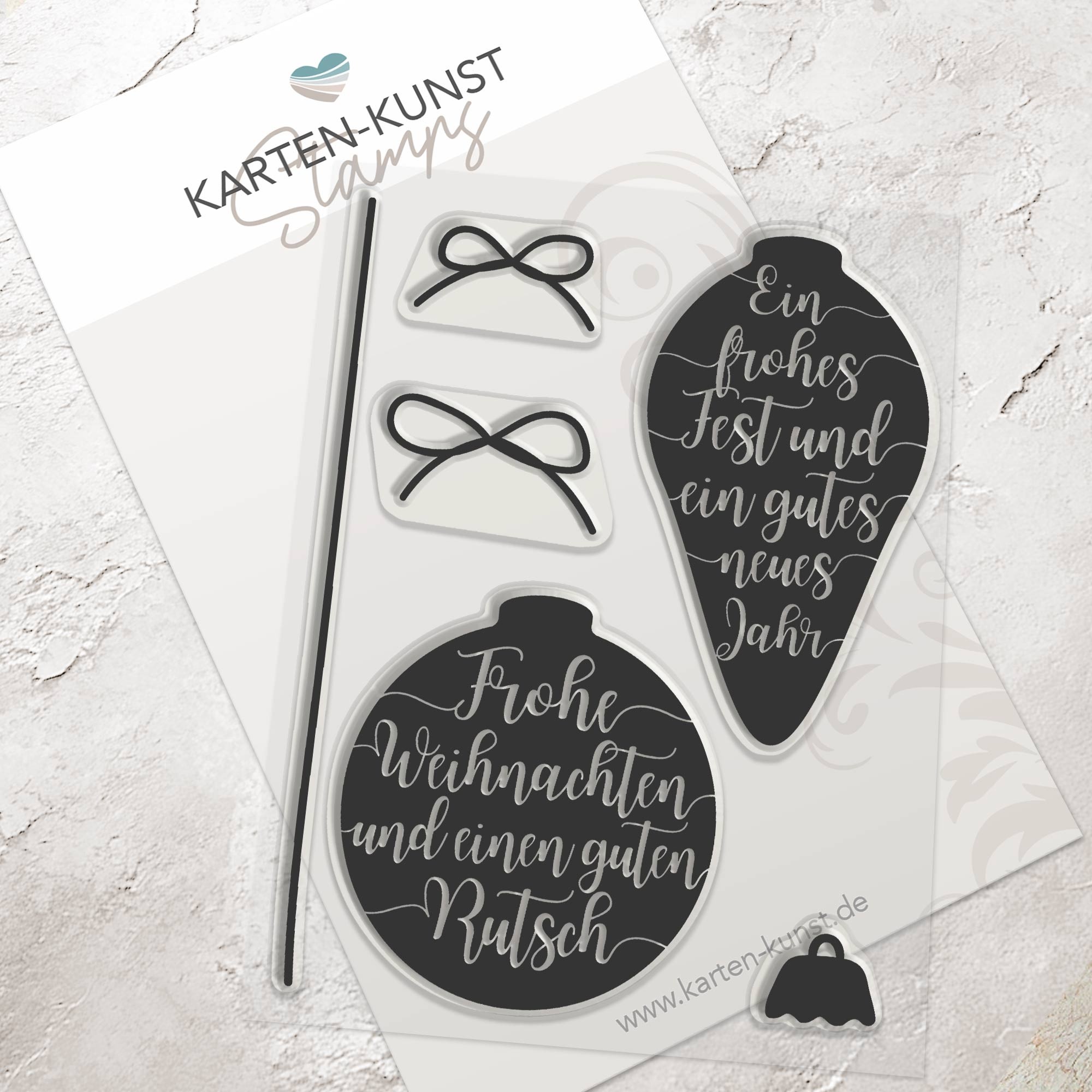 Karten-Kunst Clear Stamp Set - Christbaum-Ornamente