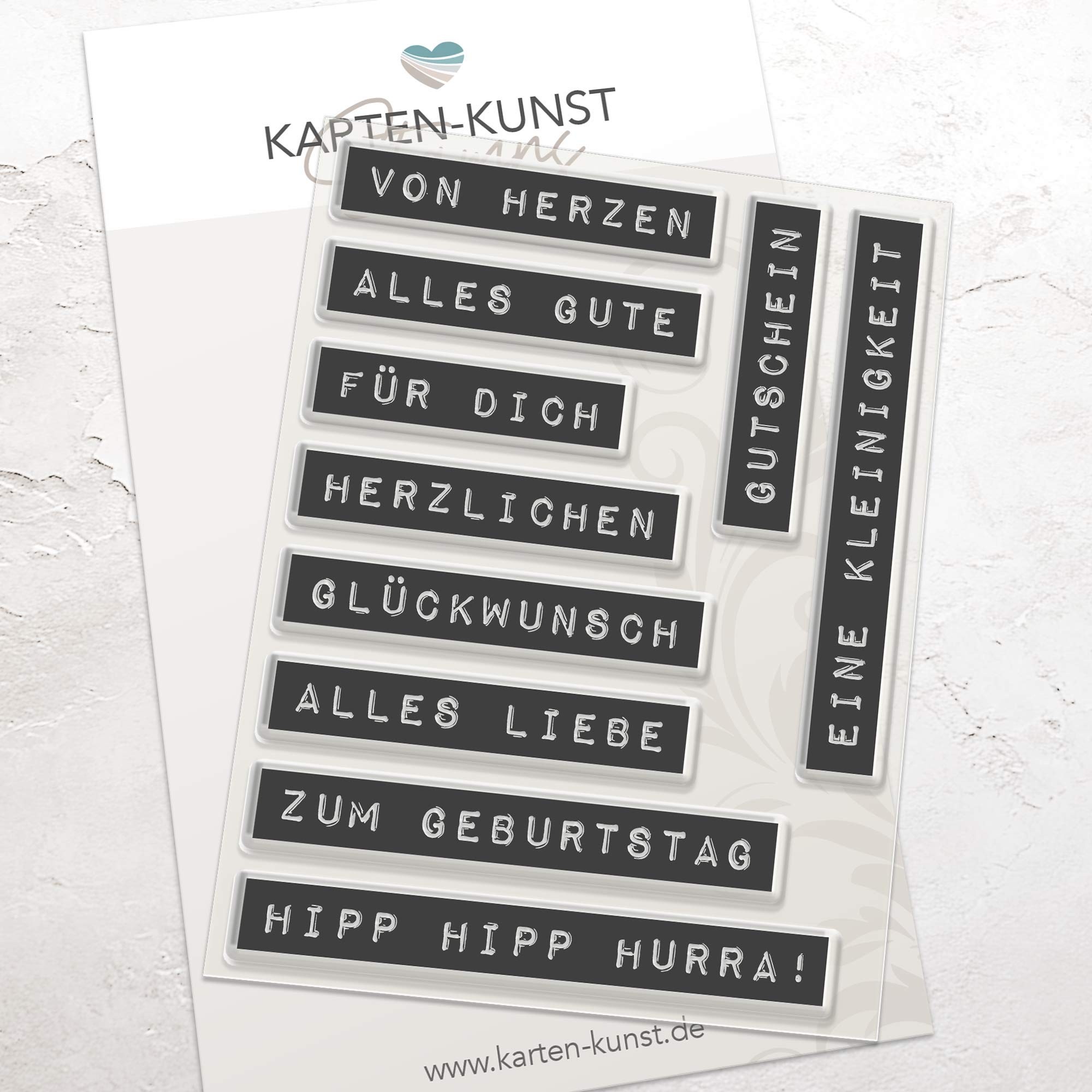Karten-Kunst Clear Stamps KK-0130 - Labelwriter zum Geburtstag