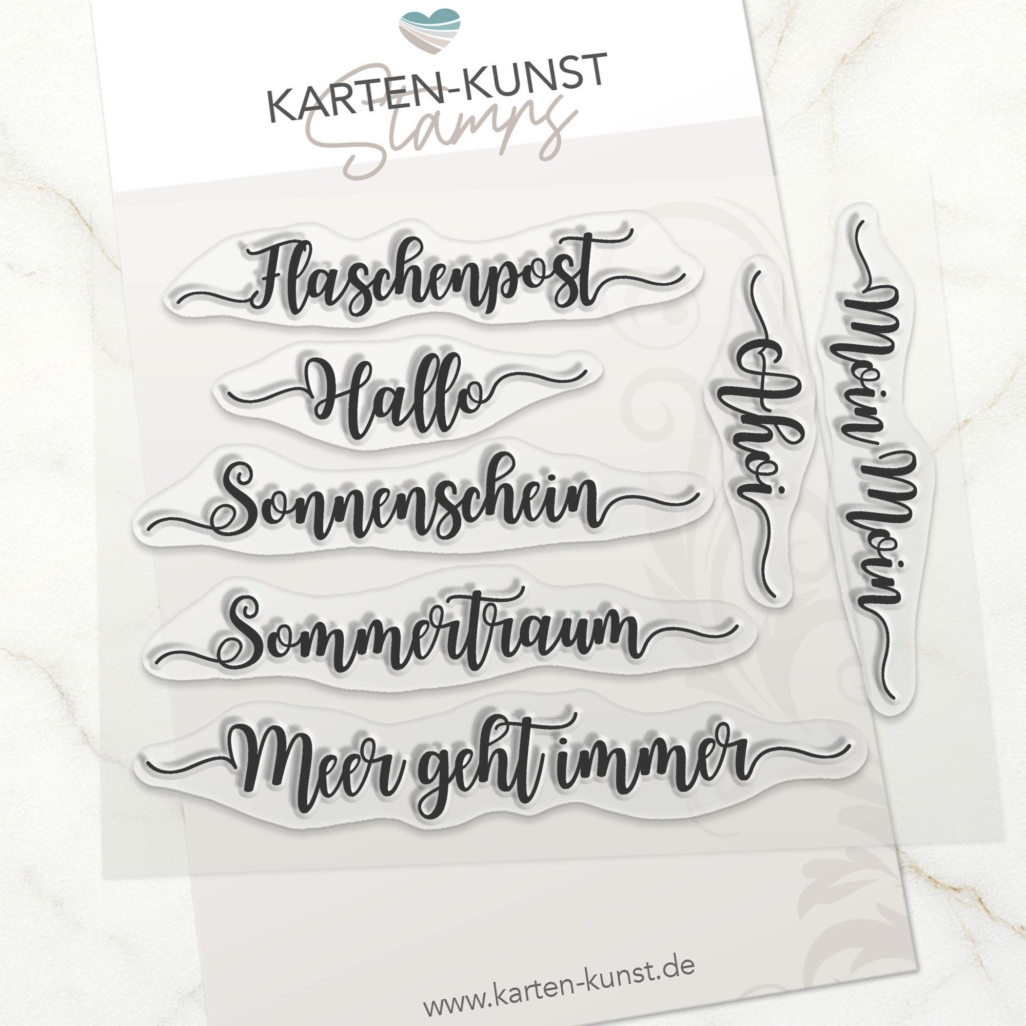 Karten-Kunst Clear Stamps KK-0136 - Kalligraphie am Meer - Sprüche-Stempel maritim
