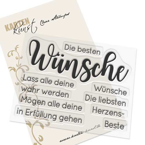 Karten-Kunst Clear Stamp Set - Riesige Beste Wünsche