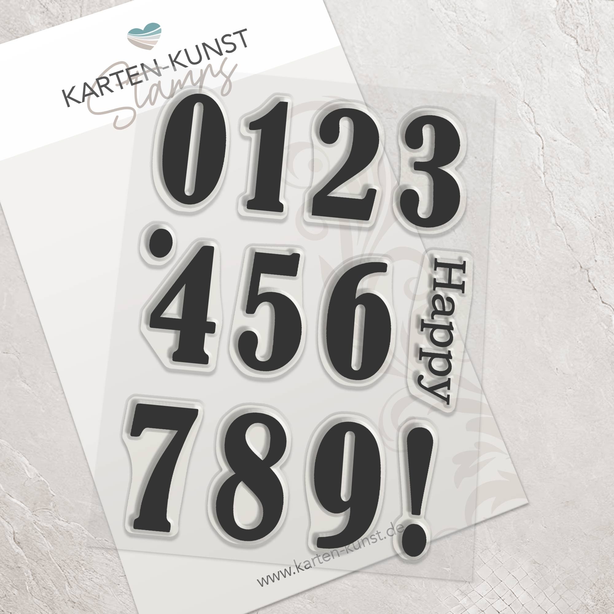 Karten-Kunst Clear Stamps Zahlen für Geburtstag und Neujahr KK-0204 - Happy Numbers
