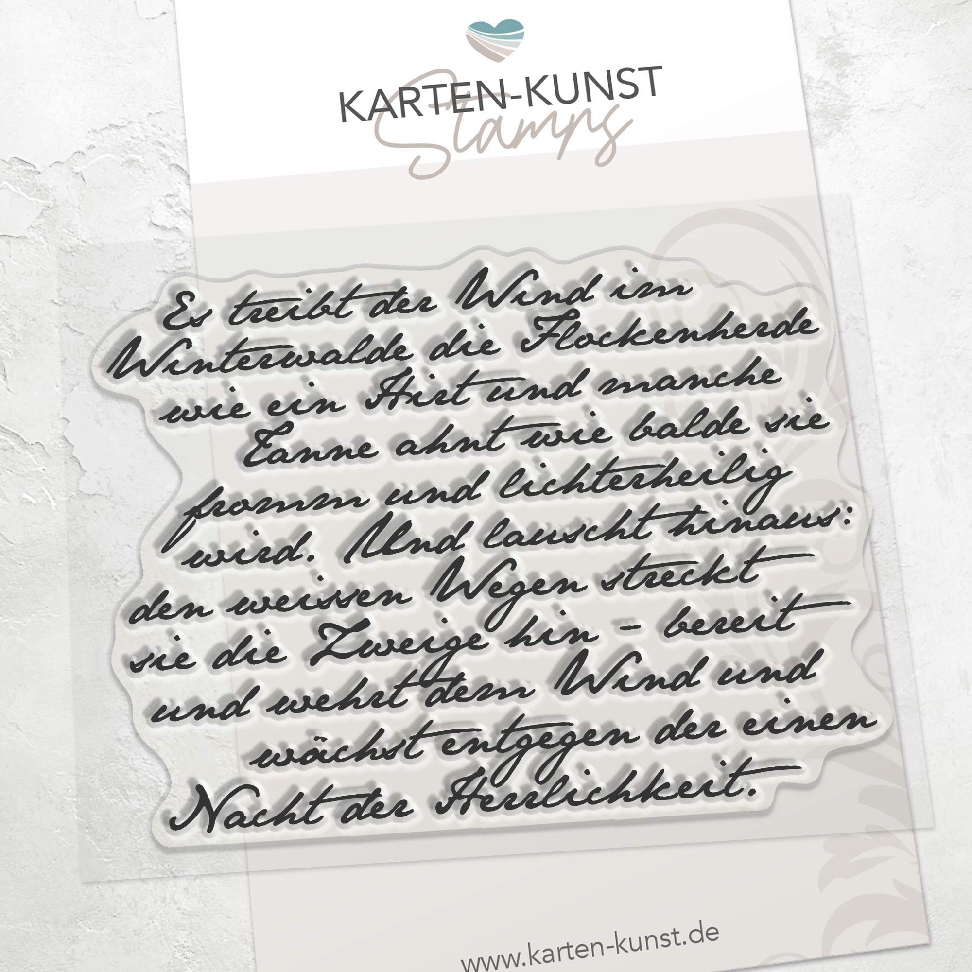 Stempel Weihnachten & Winter Clear Stamps Script Weihnachtsgedicht KK-0223 – Hintergrundstempel Rilke Text Schneegedicht