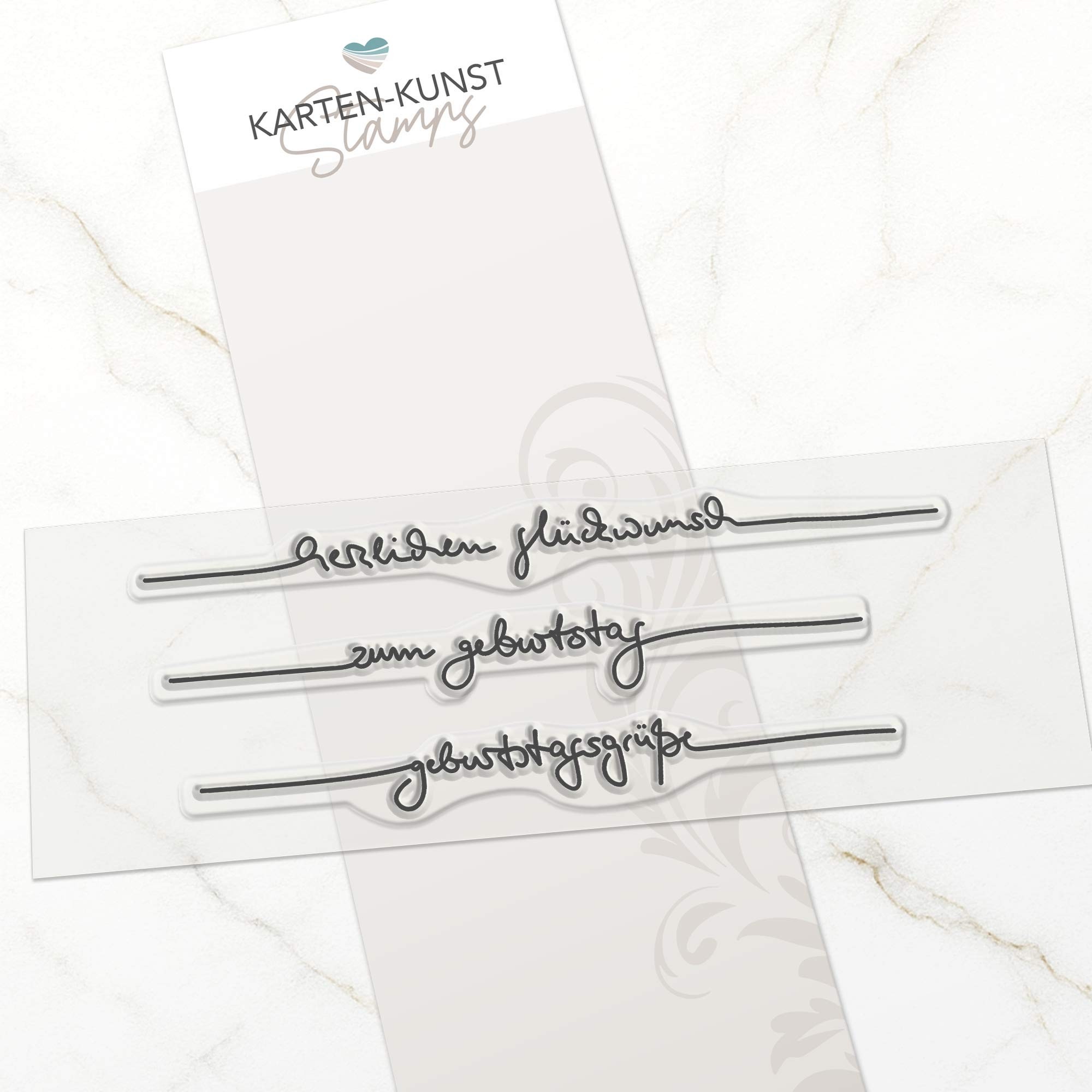 Karten-Kunst Clear Stamps KK-0243 – Schriftzug-Set zum Geburtstag