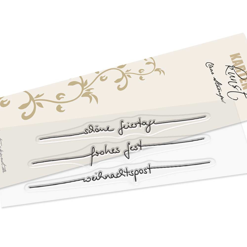Karten-Kunst Clear Stamps KK-0249 - Schriftzug-Set Feiertage