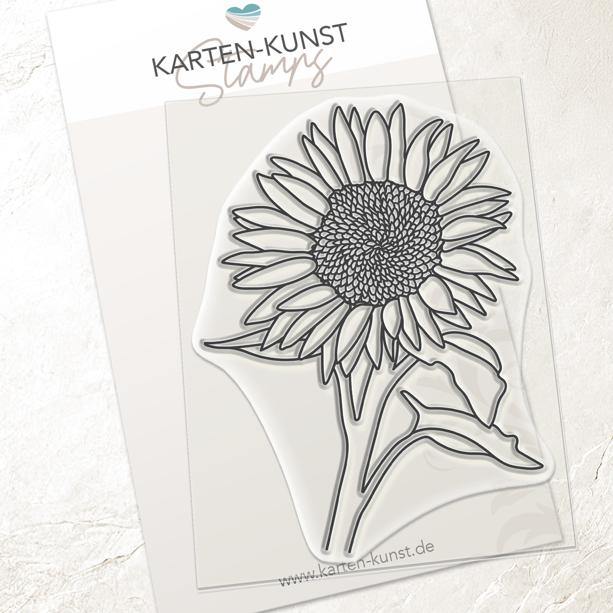 Karten-Kunst Clear Stamps KK-0251 - Scribble Sunflower / Sonnenblume