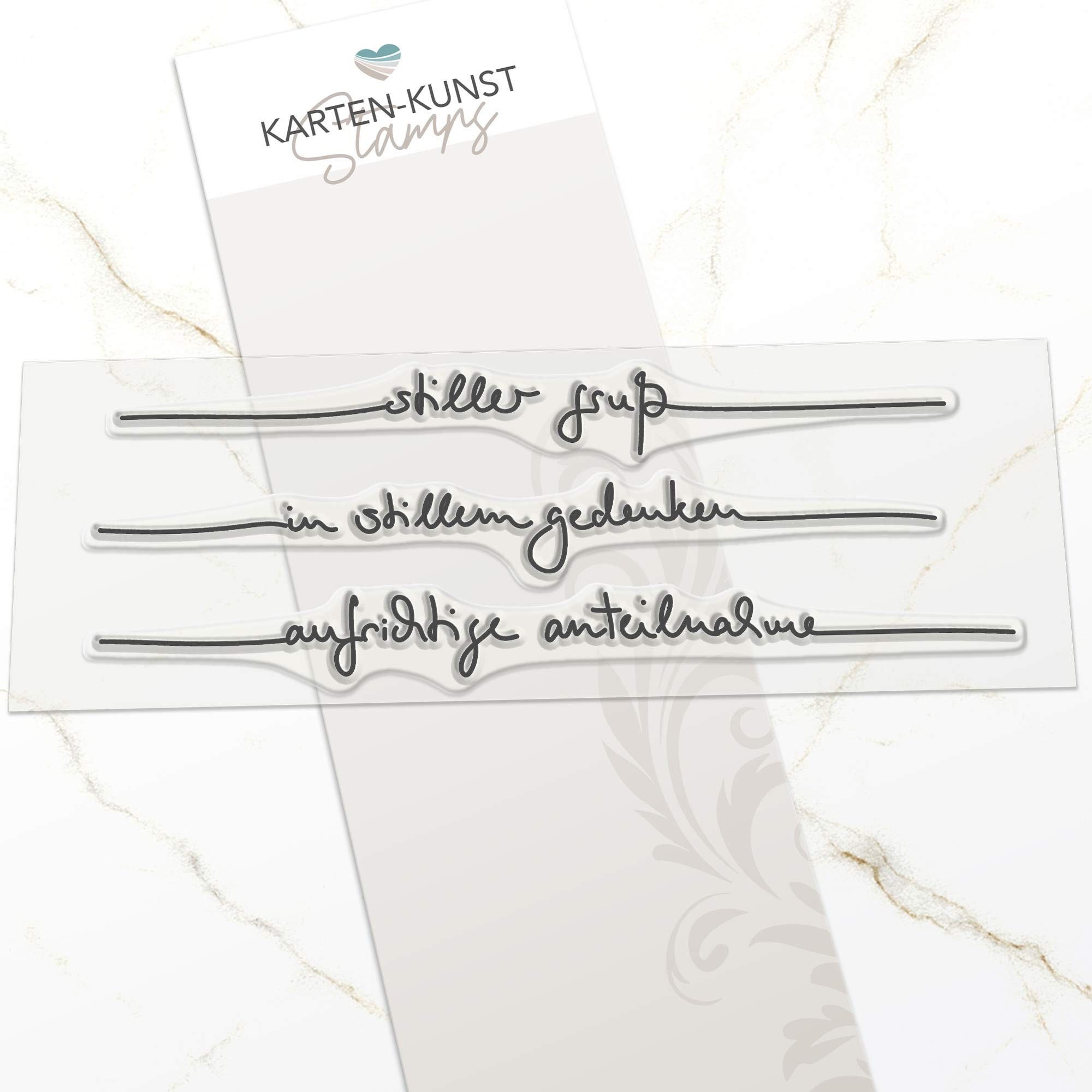 Karten-Kunst Clear Stamps KK-0252 - Schriftzug-Set In stiller Trauer