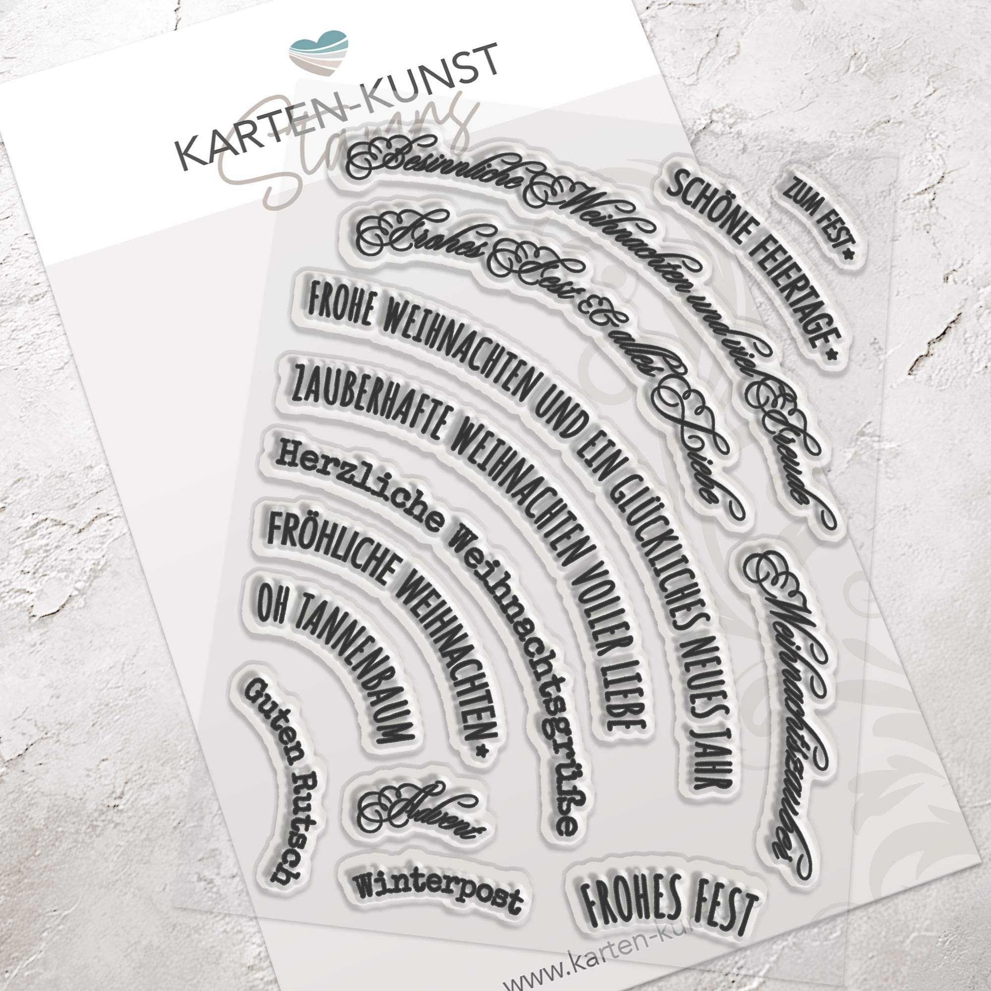 Karten-Kunst Clear Stamps KK-0268 - Circulus Runde Weihnachtssprüche