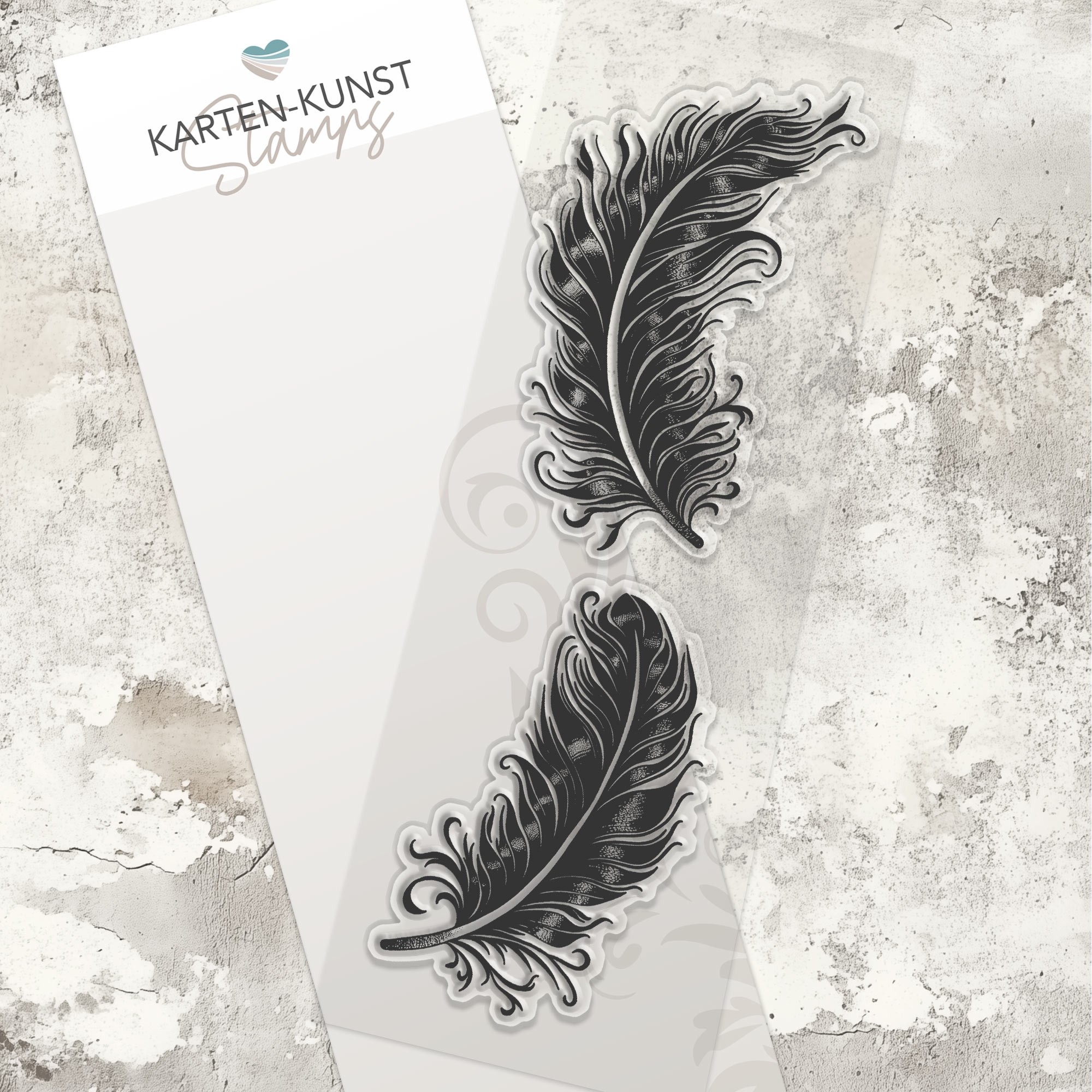 Karten-Kunst Clear Stamps KK-0269 - Schwungvolle Federn