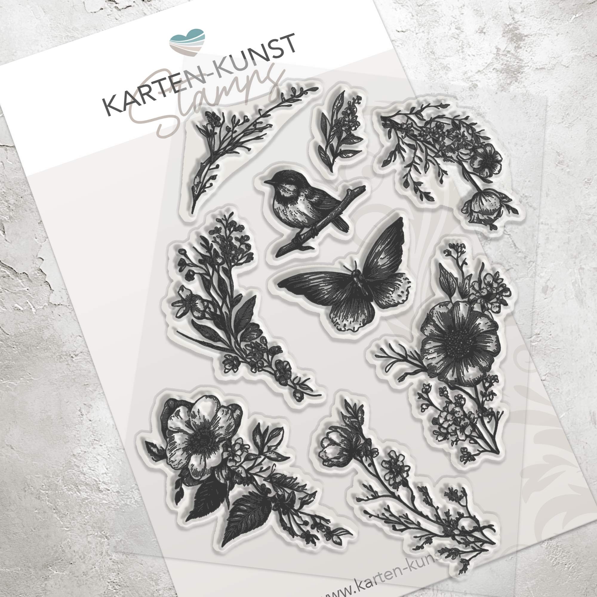 Karten-Kunst Clear Stamps KK-0270 - Circulus Romantischer Kranz