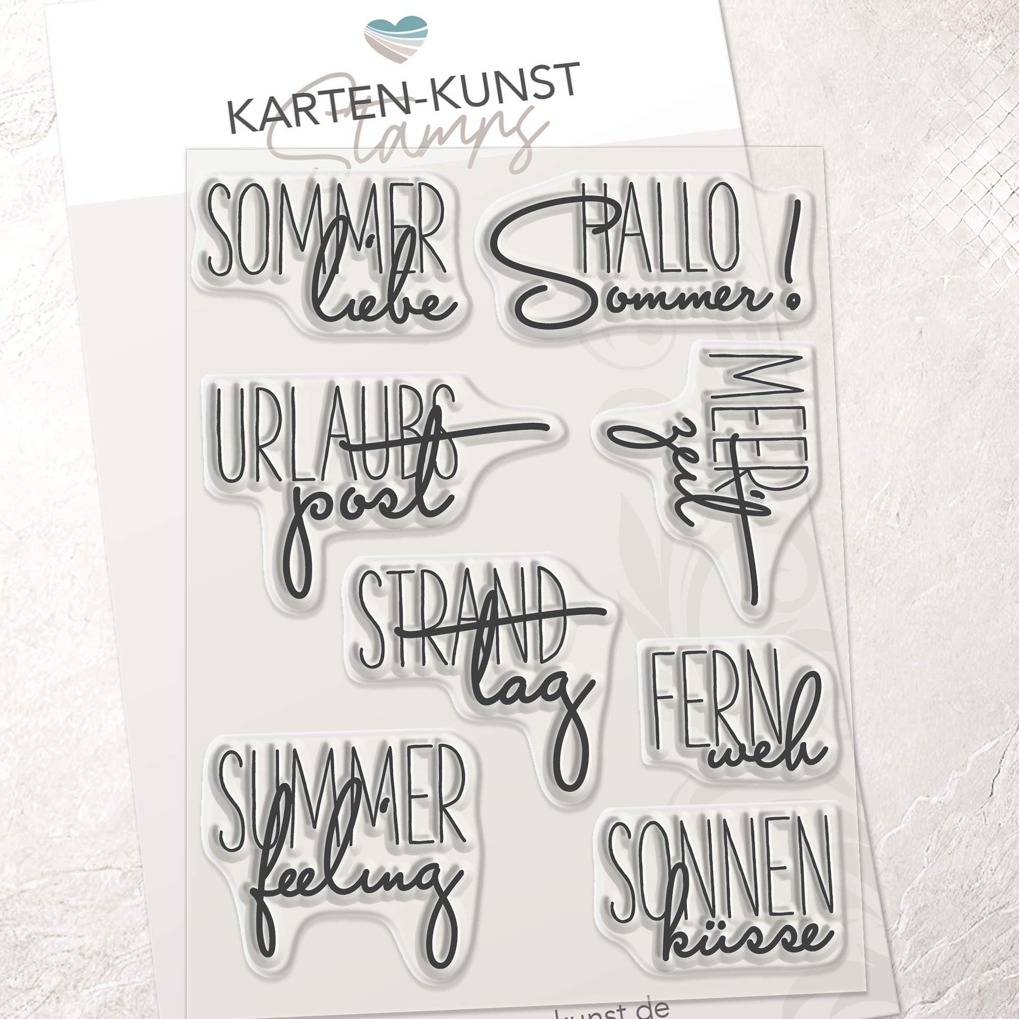 Sommerliche Sprüche Capri-Stil – Karten-Kunst Clear Stamps KK-0284
