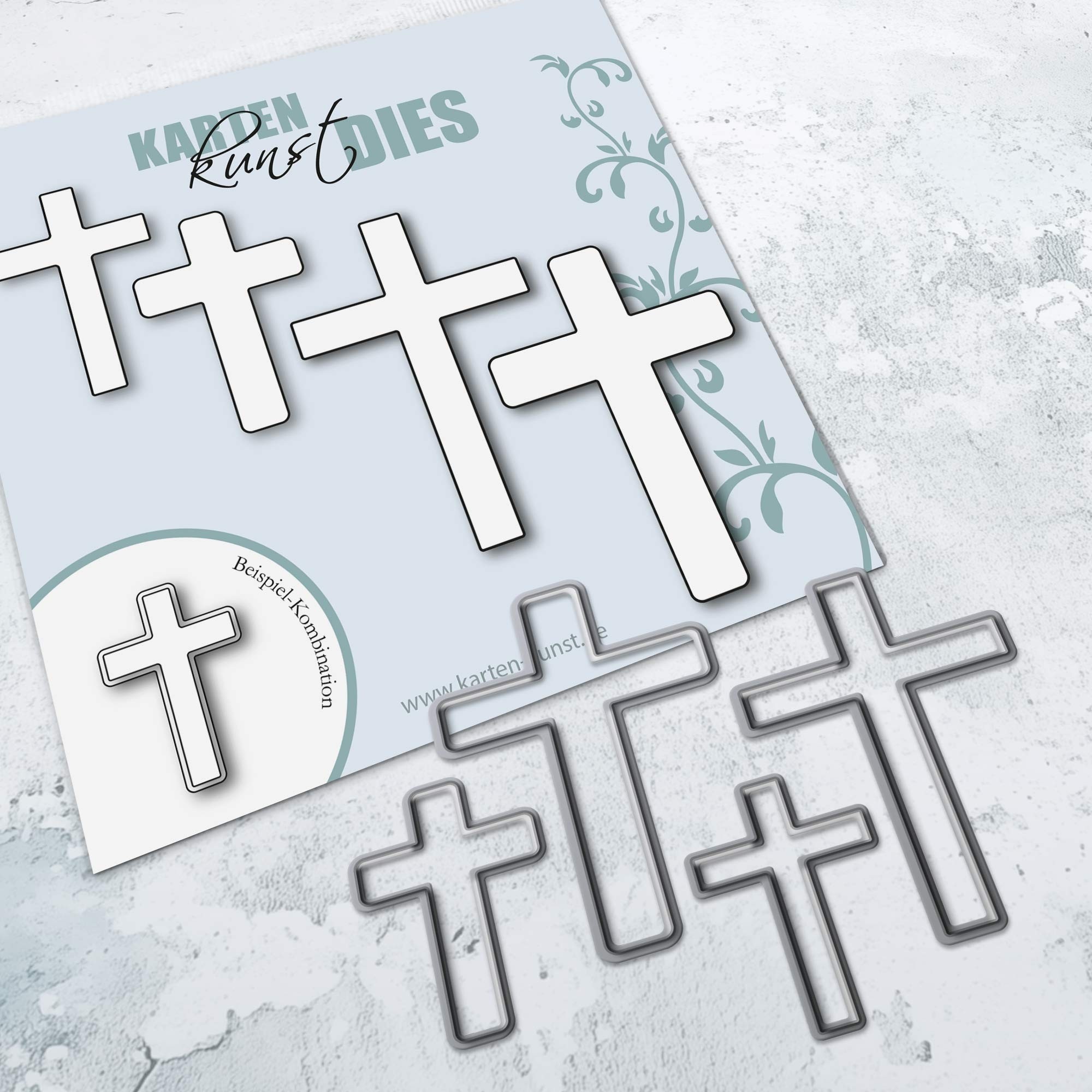Karten-Kunst Stanzschablone kk-D083 - Kreuze / Crosses