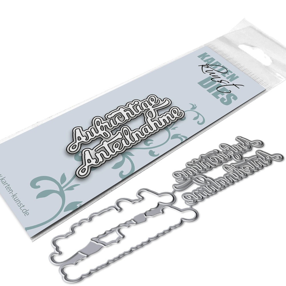 Karten-Kunst Stanzschablone - Nyala Script Aufrichtige Anteilnahme