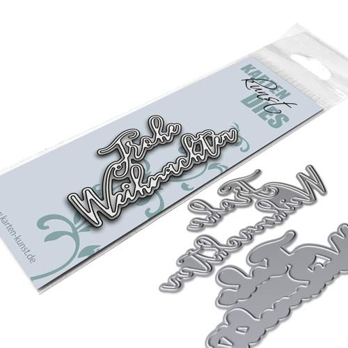 Karten-Kunst Stanzschablone - Elegant Script Frohe Weihnachten