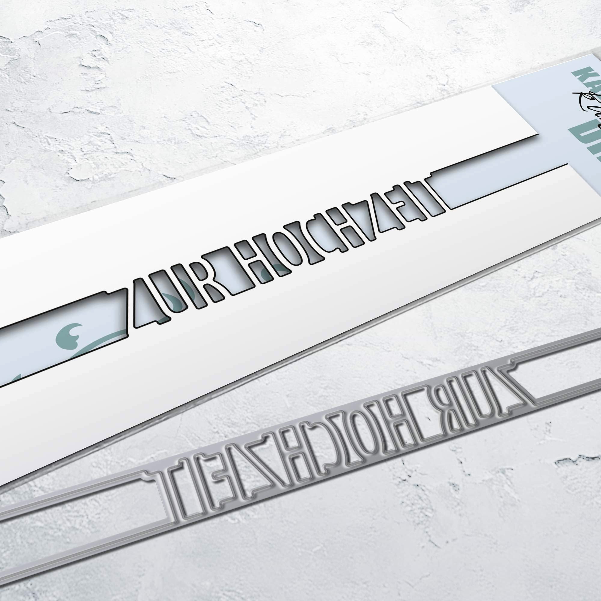 Karten-Kunst Stanzschablone kk-D131 - Brückentext Zur Hochzeit