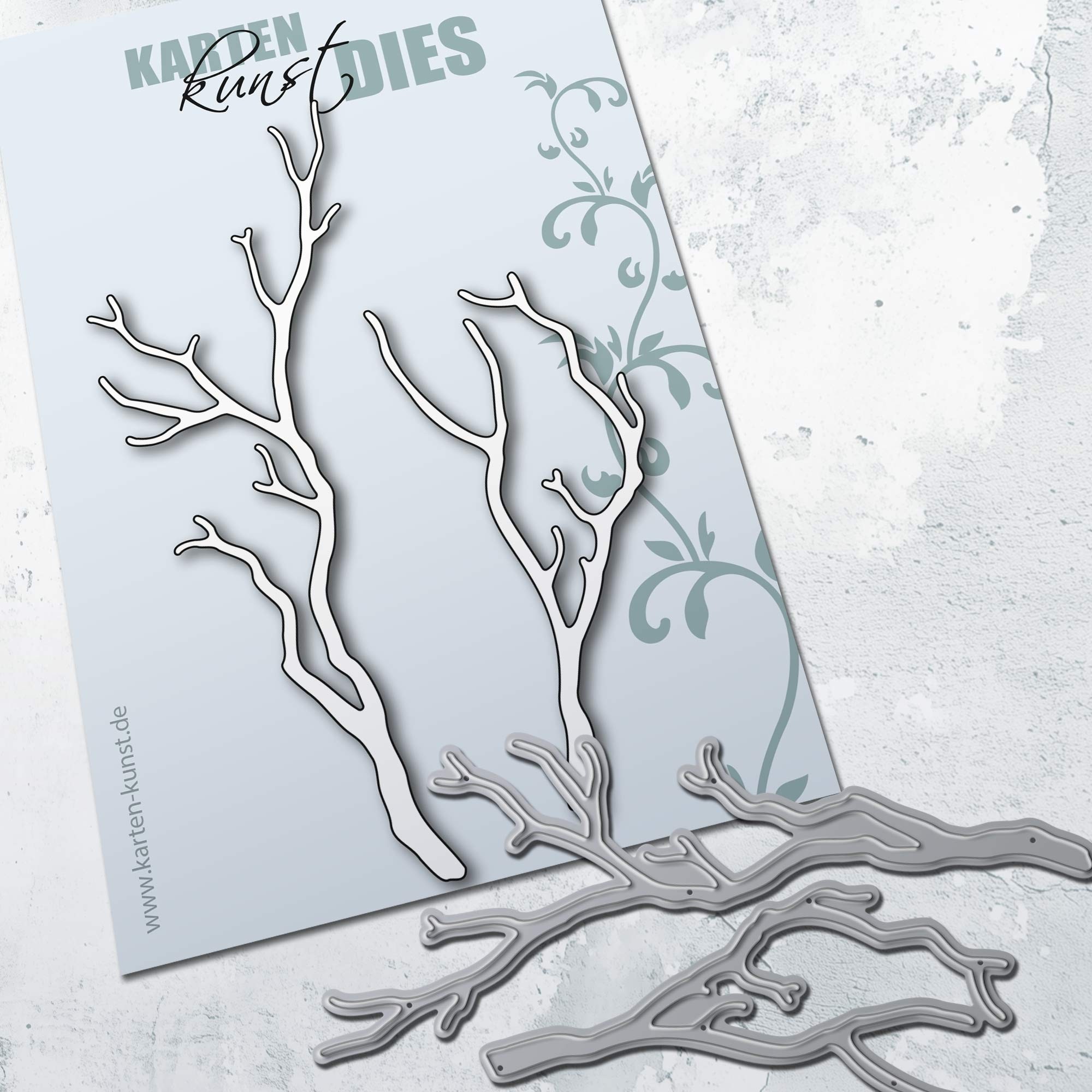 Stanzschablone Zweige kk-D185 – Äste für Karten, Scrapbooking & Naturthemen – Karten-Kunst