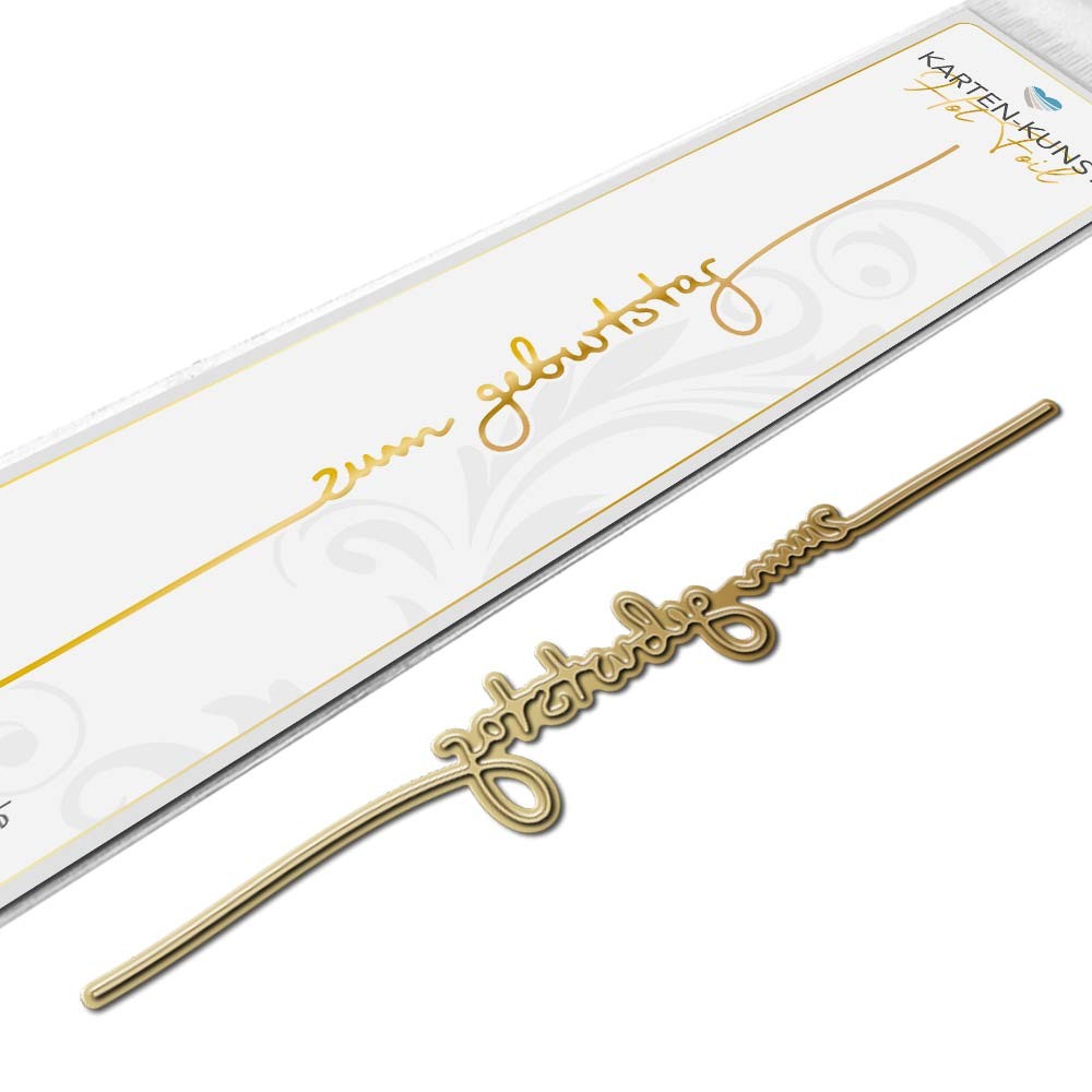 Karten-Kunst Hot Foil Plate kk-HF030 - Schriftzug zum Geburtstag