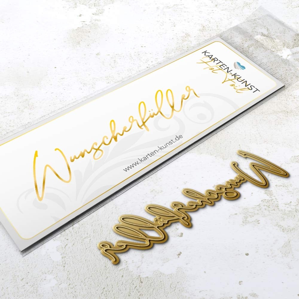 Karten-Kunst Hot Foil Plate kk-HF034 - Luxe Wunscherfüller Heißprägestempel
