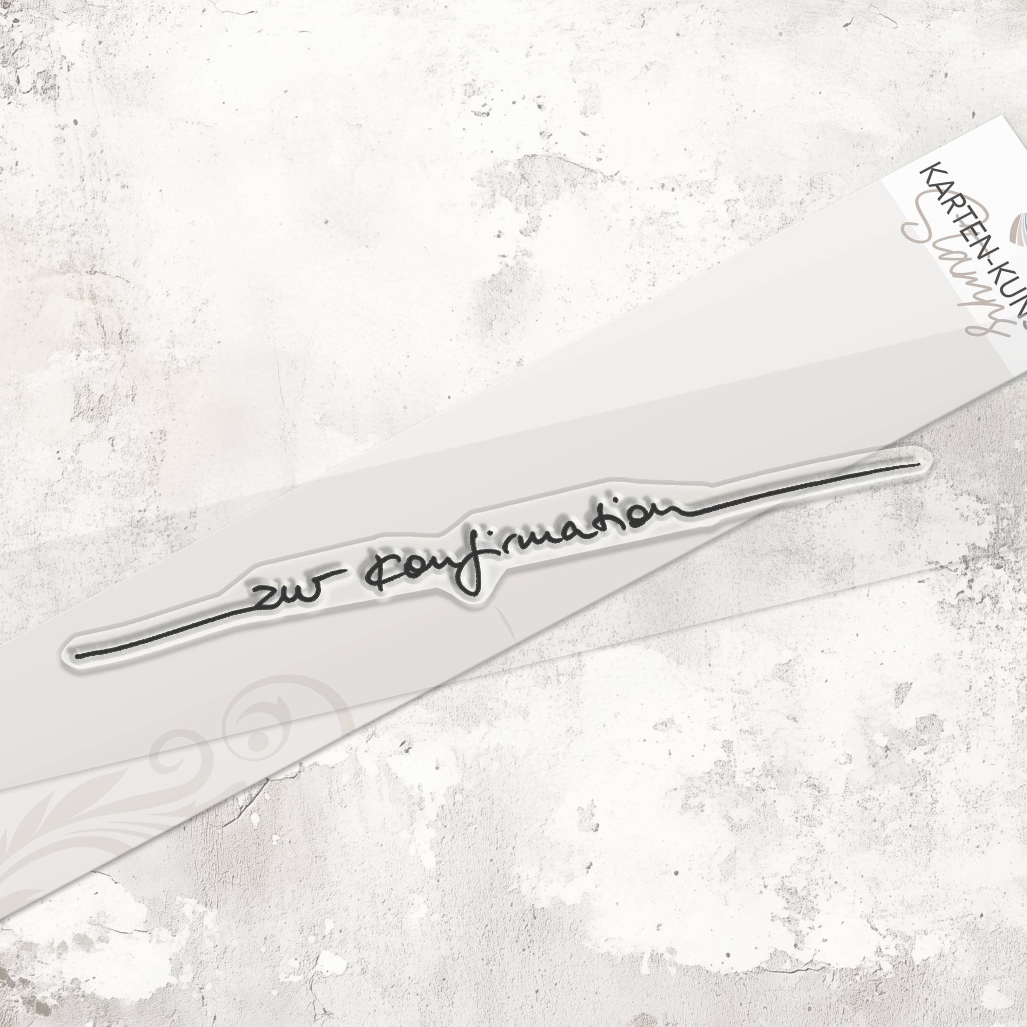 Karten-Kunst Clear Stamp Schriftzug "Zur Konfirmation"